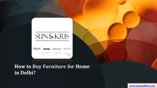 How to Buy Furniture for Home in Delhi