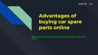 Advantages of buying car spare parts online