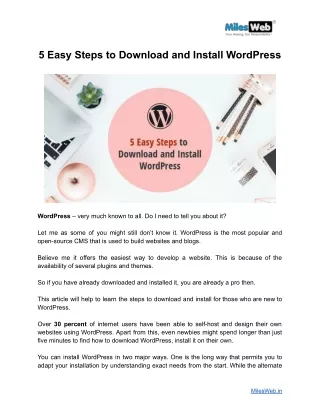 How To Download and Install WordPress