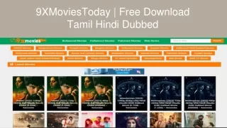 9XMoviesToday | Free Download Tamil Hindi Dubbed
