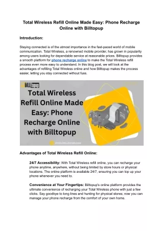 Total Wireless Refill Online Made Easy_ Phone Recharge Online with Billtopup