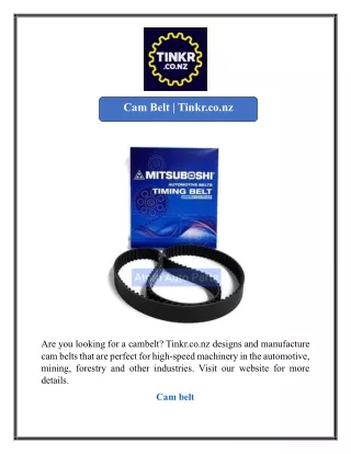 Cam Belt | Tinkr.co.nz