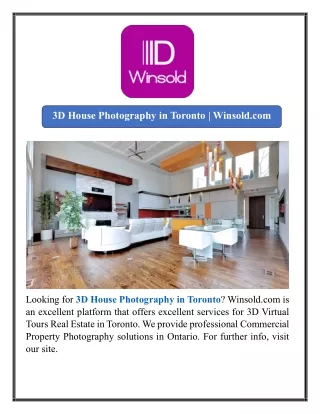 3D House Photography in Toronto | Winsold.com