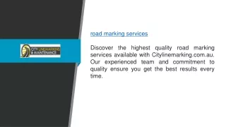 Road Marking Services  Citylinemarking.com.au