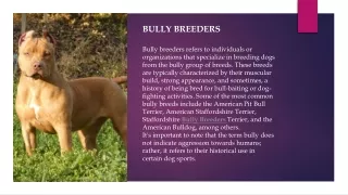 bully breeders.