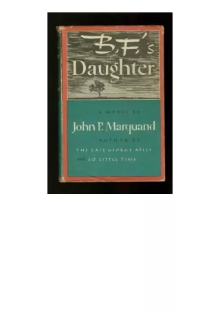 ebook download B.F.'s Daughter