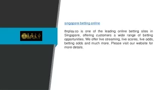 Singapore Betting Online | 8nplay.co