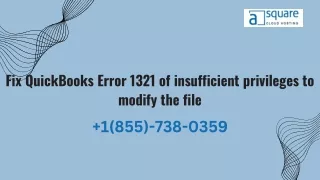 A Comprehensive Guide to Fixing QuickBooks Error Code 1321