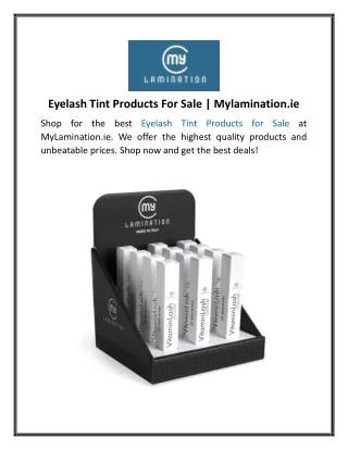 Eyelash Tint Products For Sale  Mylamination.ie