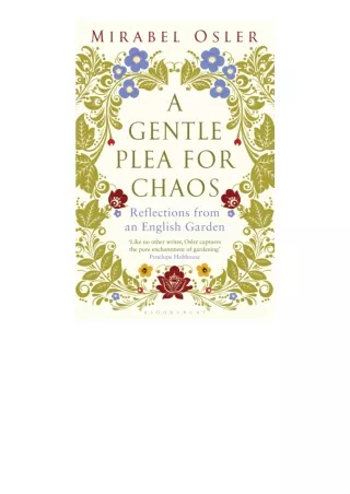 download pdf A Gentle Plea for Chaos