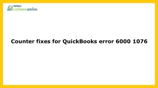 Common Causes and Solutions for QuickBooks Error 6000 1076
