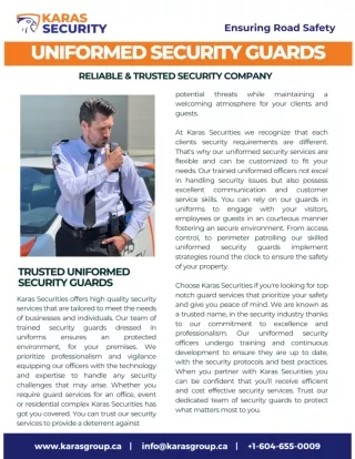 Uniformed Security Guards | Karas Security Group