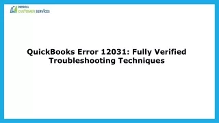Let's Effectively Remove QuickBooks Error 12031