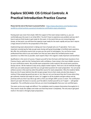 Explore SEC440: CIS Critical Controls: A Practical Introduction Practice Course