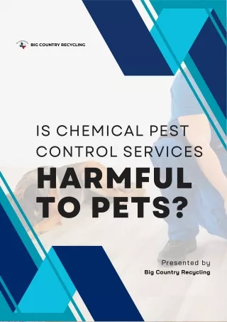 Is Chemical Pest Control Services Harmful to Pets?