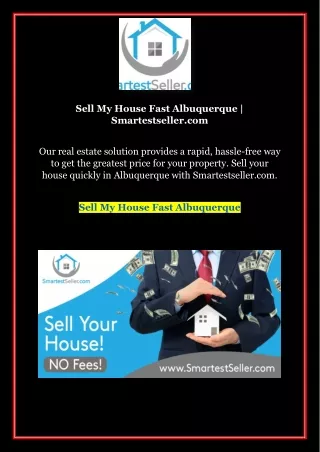 Sell My House Fast Albuquerque | Smartestseller.com