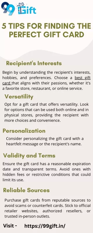 5 Tips for Finding the Perfect Gift Card