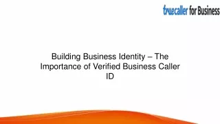 Building Business Identity – The Importance of Verified Business Caller ID