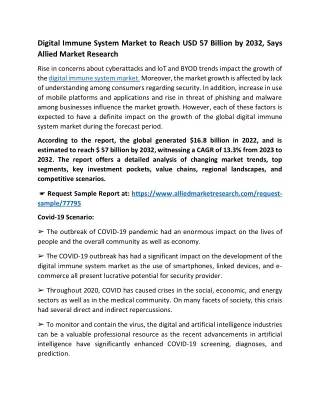 Digital Immune System Market to Reach USD 57 Billion by 2032, Says Allied Market