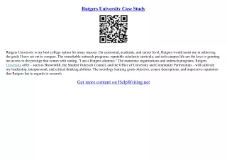 rutgers sample essay