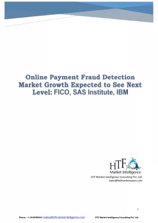 Online Payment Fraud Detection Market Growth Expected to See Next Level