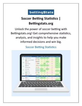 Soccer Betting Statistics  Bettingstats.org