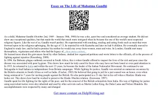 short essay on mahatma gandhi