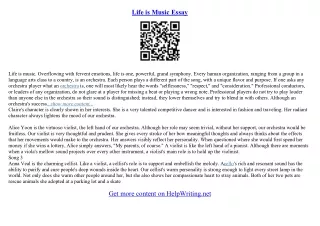 music essay