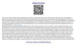 artist essay example