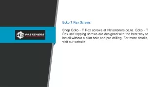 Ecko T Rex Screws Nzfasteners.co.nz