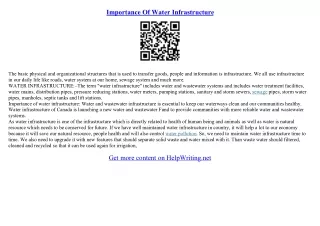 essay on importance of water