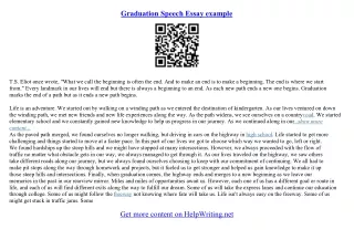 sample graduate school essays