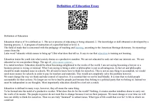 essay of education