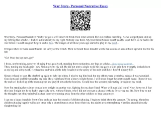 short narrative essay example