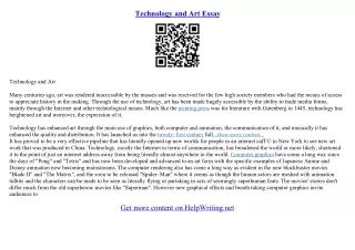 technology essay