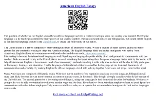 english essay sample