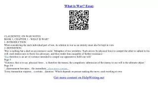 war essay