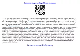 medical marijuana essay outline