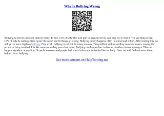 bullying essays