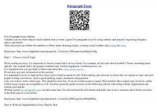 how to write a 5 paragraph essay outline