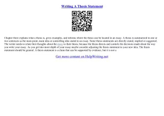 what is a thesis statement in an essay