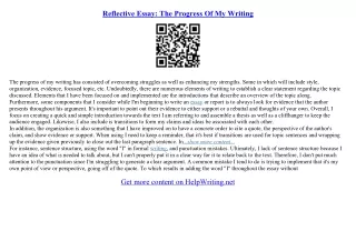 topics for reflective essays