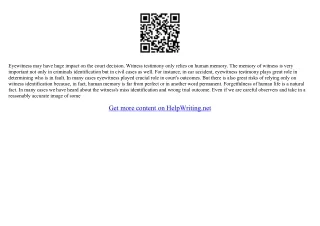 witness essay