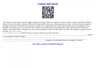 expository essay compare and contrast