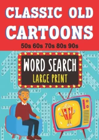 READ [PDF] Classic Cartoons Word Search For Adults Large Print: 1400  Words | Challenging Wordfind Puzzles Book Featurin