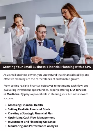 Growing Your Small Business: Financial Planning with a CPA