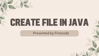 How to Create File in Java