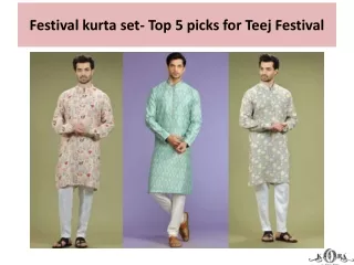 Festival kurta set- Top 5 picks for Teej Festival