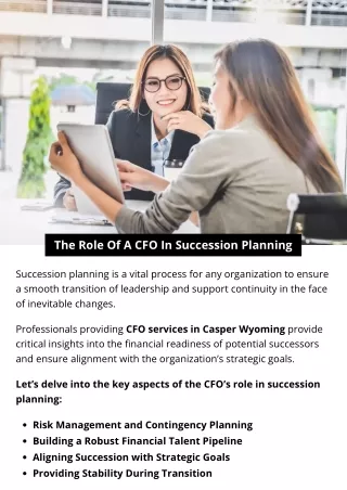 The Role Of A CFO In Succession Planning