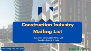 Construction Industry Mailing List - InfoGlobalData